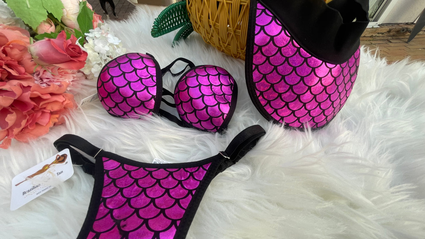 BIKINI Tanga Pink Mermaid